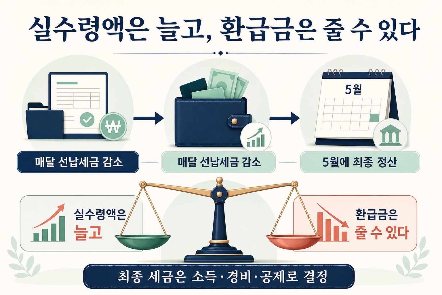 실수령액 증가와 종합소득세 환급 감소 가능성