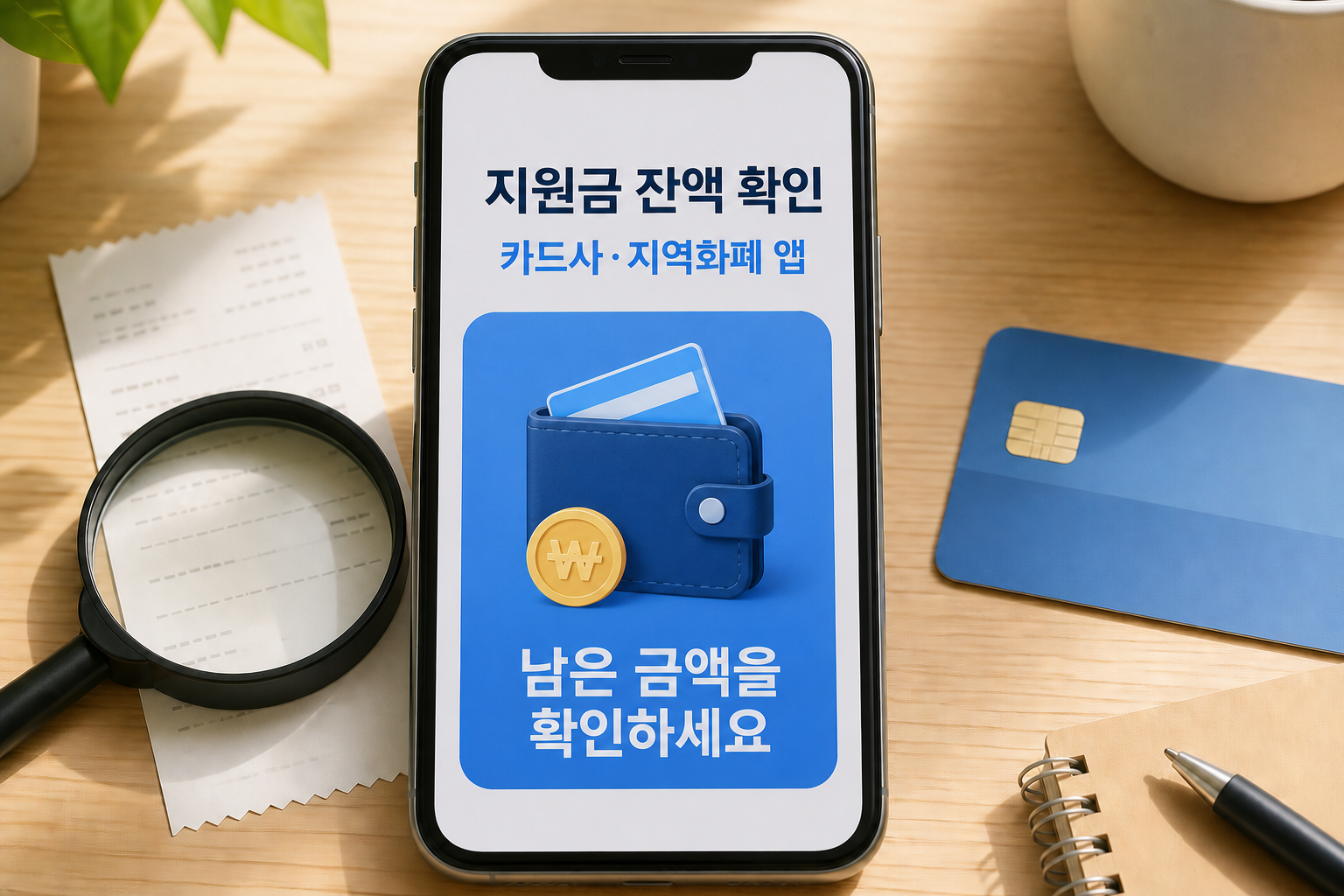 카드사와 지역화폐 앱에서 지원금 잔액 확인