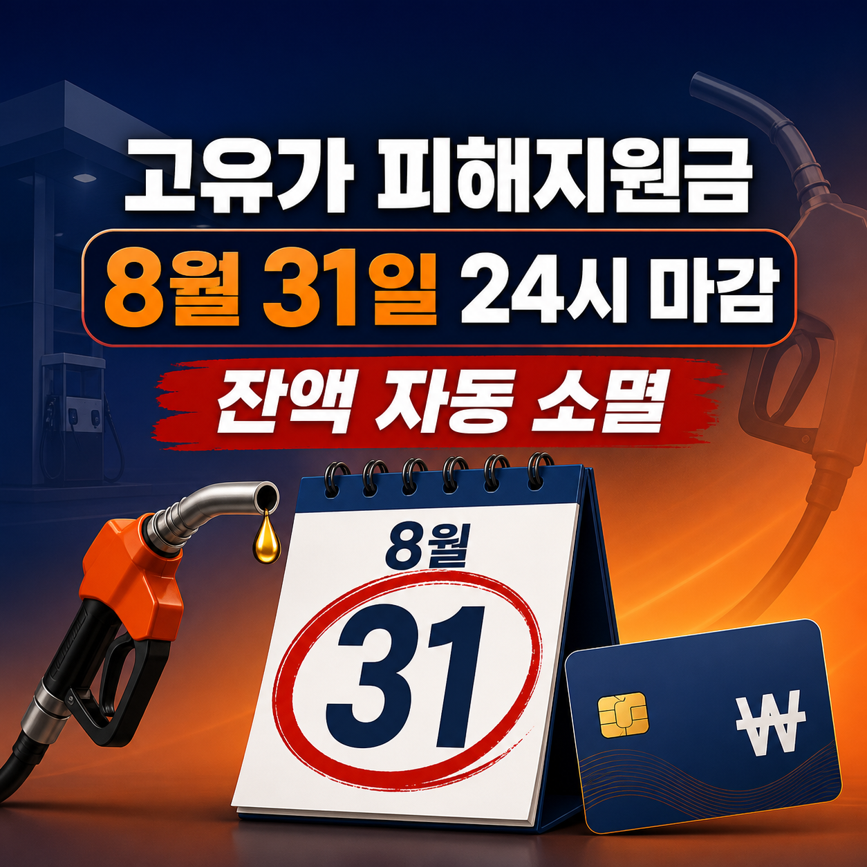 고유가 피해지원금 8월 31일 24시 마감 안내