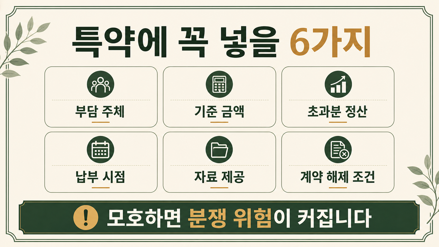 재초환 부담금 특약에 넣을 부담 주체 기준 금액 초과분 정산 납부 시점 자료 제공 계약 해제 조건
