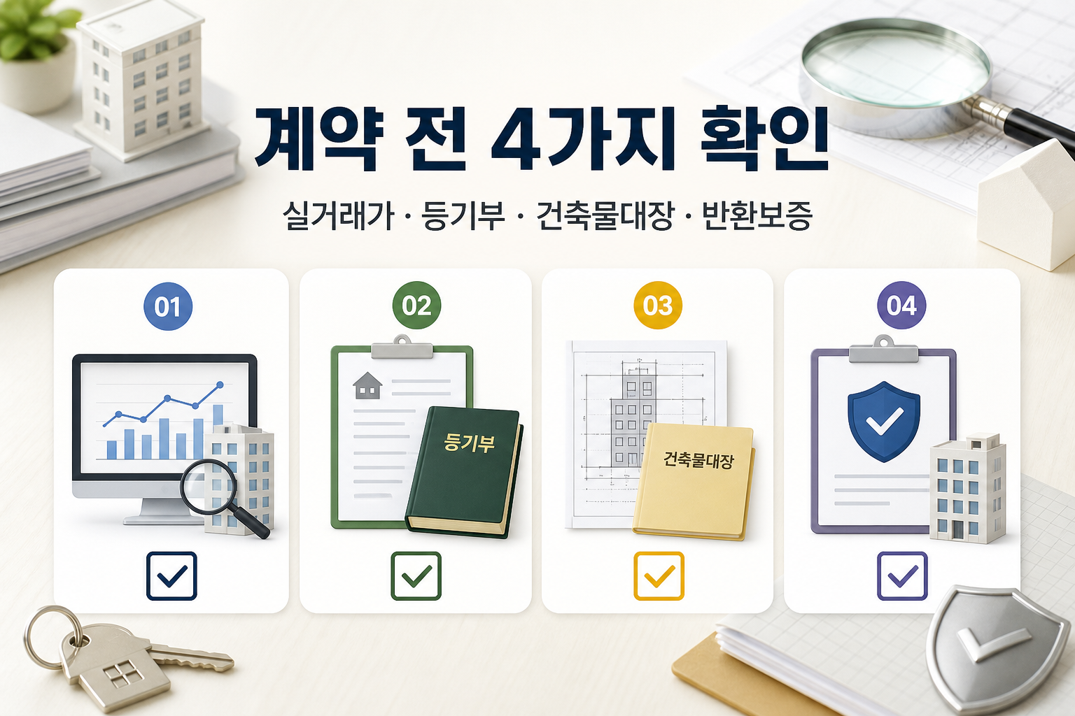 오피스텔 계약 전 실거래가 등기부 건축물대장 반환보증 확인