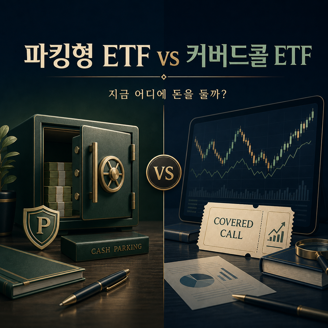 파킹형 ETF와 커버드콜 ETF 비교 대표 이미지