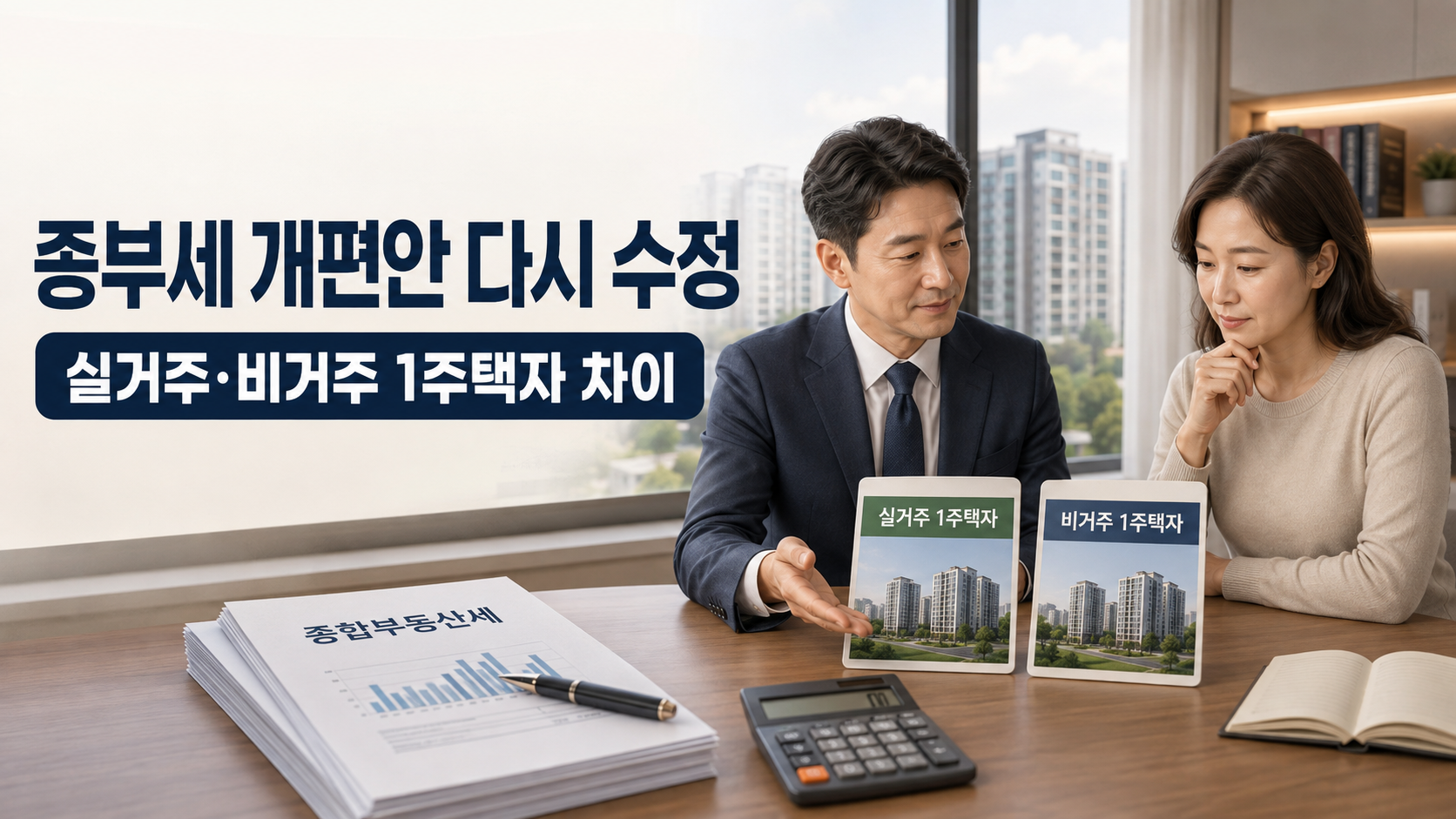 종부세 수정안 실거주 비거주 1주택자 대표 이미지