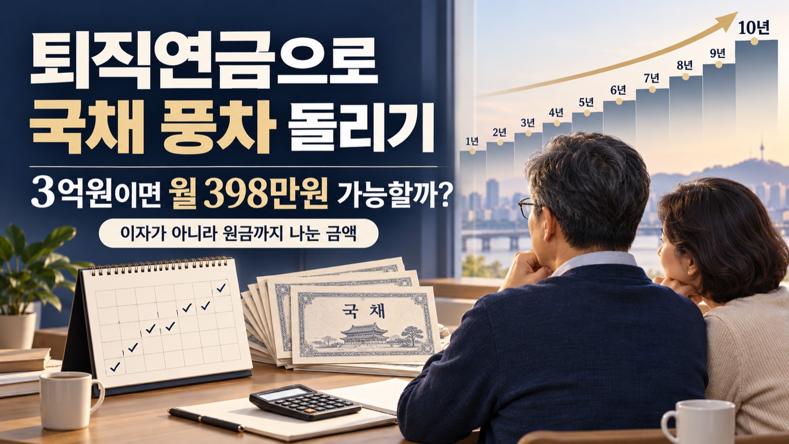 퇴직연금으로 국채 풍차 돌리기, 3억원이면 월 398만원 가능할까