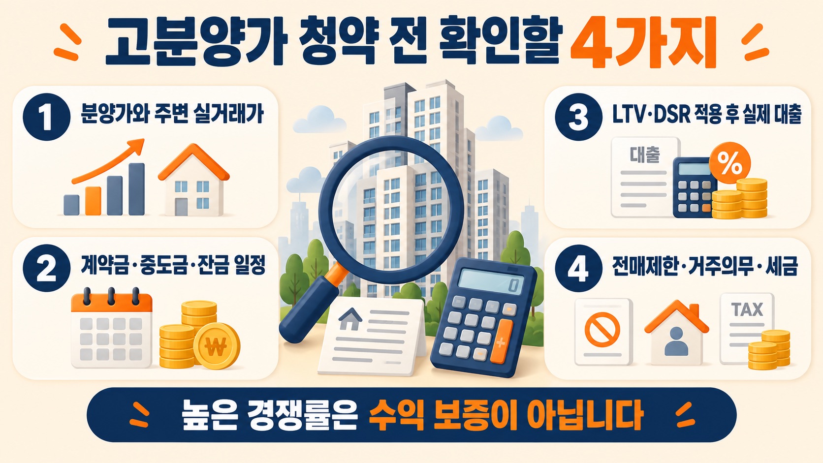 고분양가 청약 전 분양가 실거래가 자금 일정 대출과 규제를 확인하는 네 가지 기준