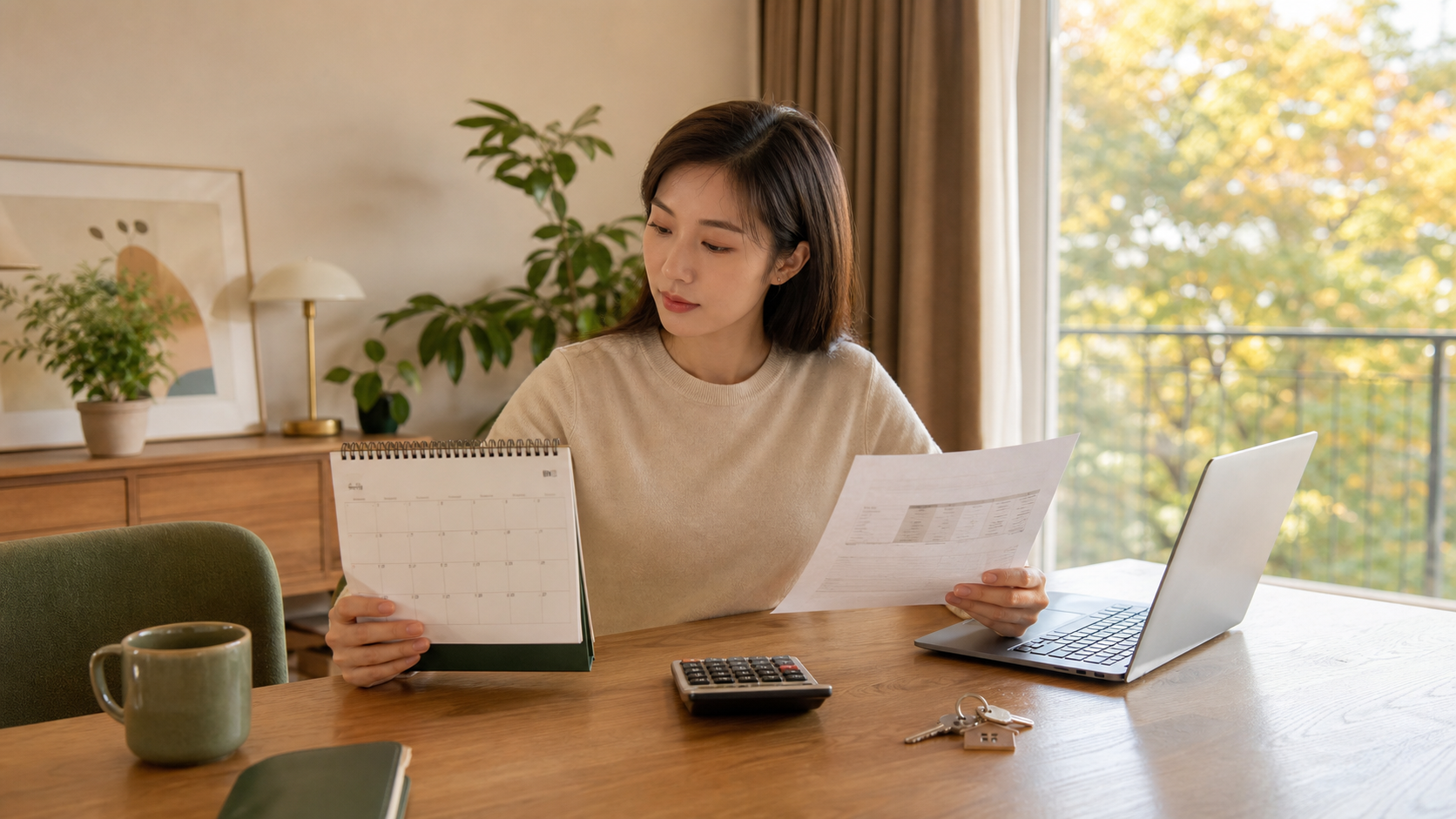 9월 세금 일정을 확인하는 주택 소유자