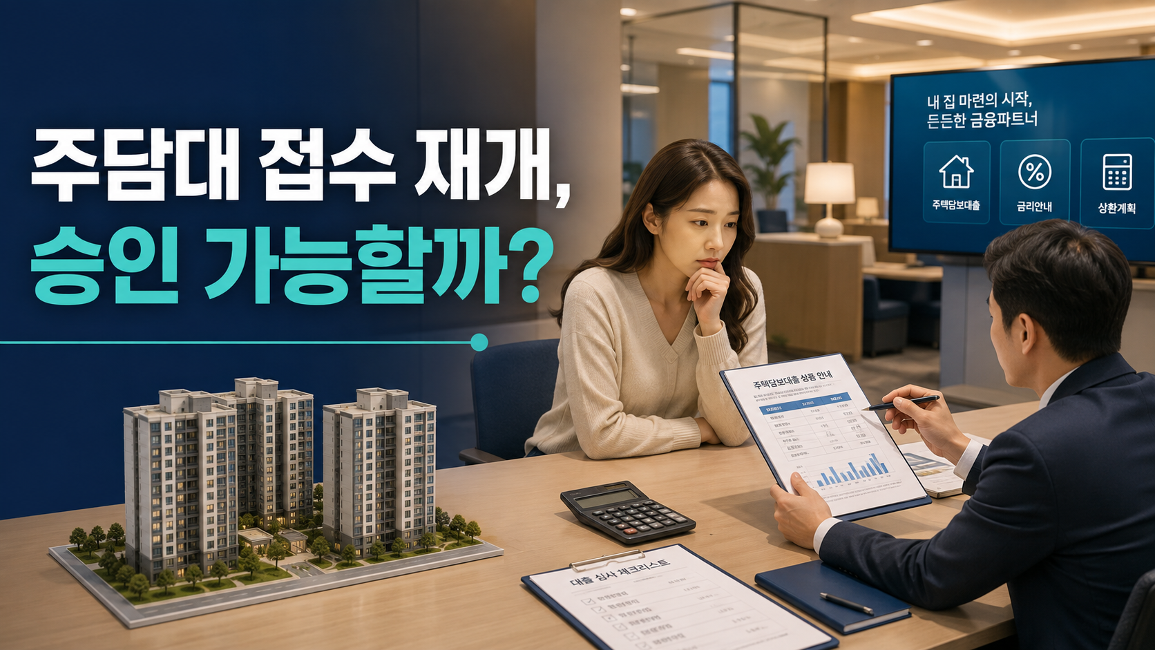 주택담보대출 접수 재개와 승인 가능성 대표 이미지