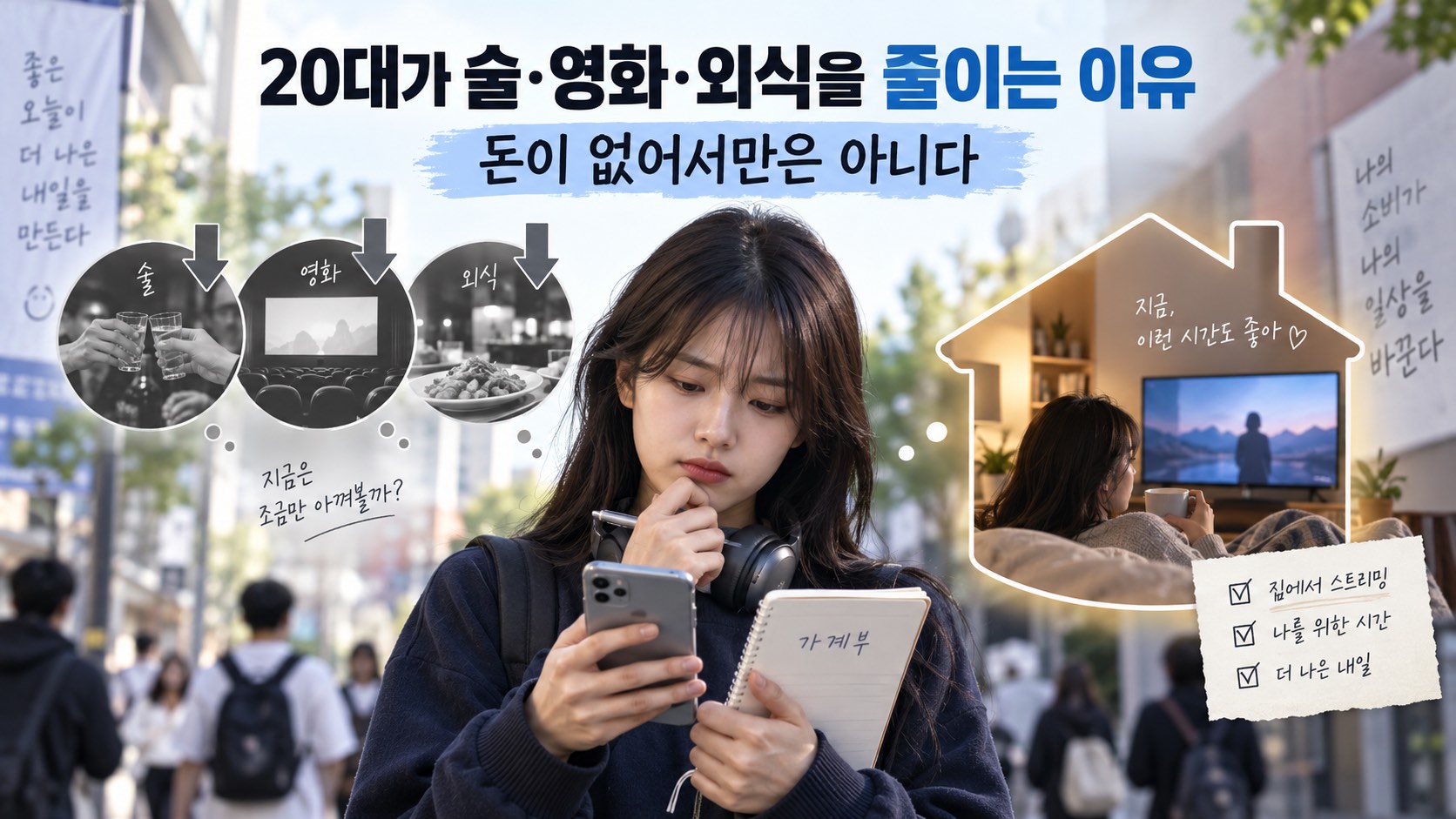 20대가 술·영화·외식을 줄이는 이유