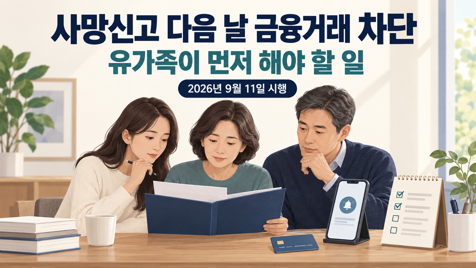 사망신고 다음 날 금융거래 차단과 유가족의 우선 조치