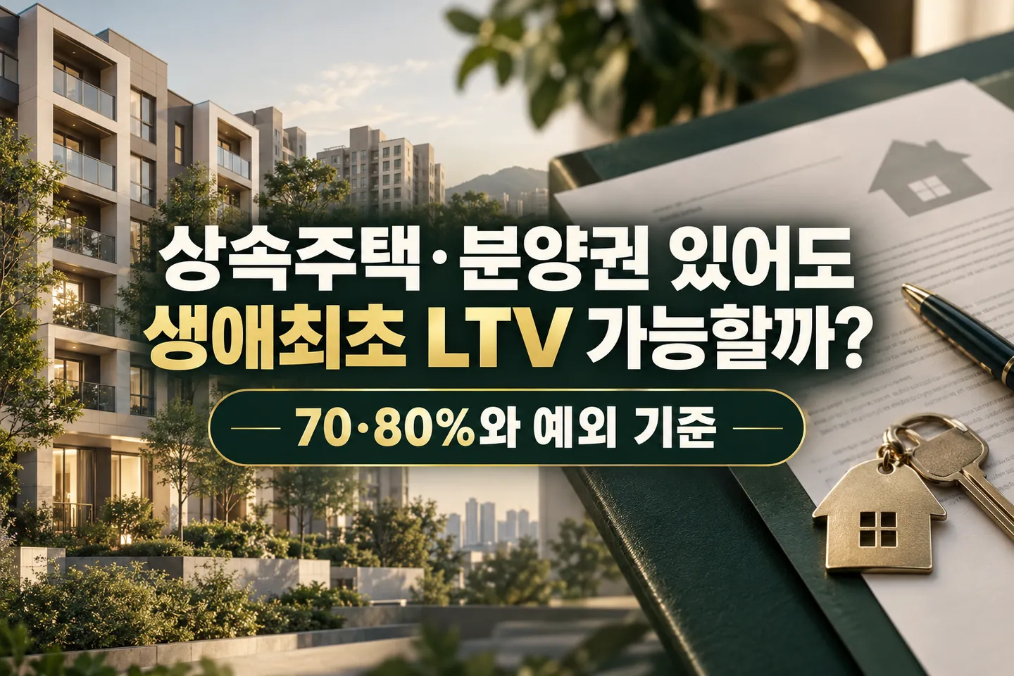 상속주택과 분양권이 있어도 생애최초 LTV가 가능한지 묻는 제목형 대표 이미지